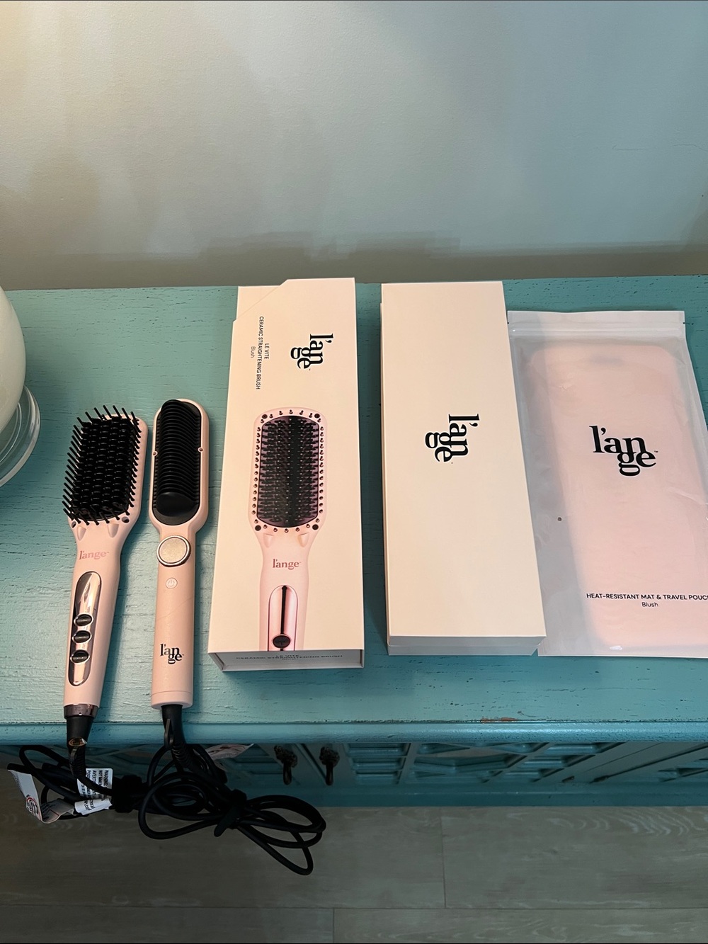 l'ange 3 Piece Set: Pink Le Vite, Smooth It, Heat Resistant Mat & Travel Pouch
